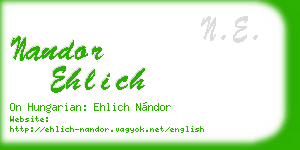 nandor ehlich business card